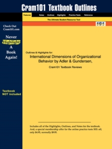 Studyguide for International Dimensions of Organizational Behavior by Adler, ISBN 9780324360745