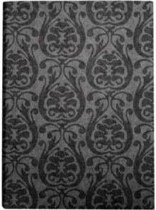 GREY SMALL FABRIC SOFT NOTEBOOK DAMASK A