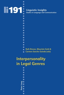 Interpersonality in Legal Genres