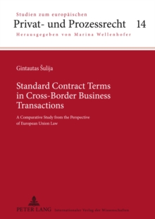 Standard Contract Terms in Cross-Border Business Transactions