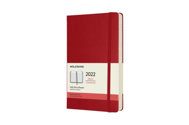 Cover for: Moleskine 2022 12-Month Daily Large Hardcover Notebook : Scarlet Red