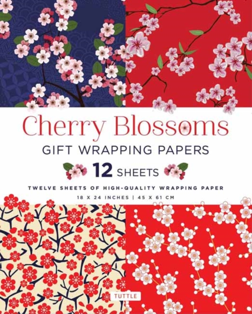 Image for Cherry Blossoms Gift Wrapping Papers - 12 Sheets : 18 x 24 inch (45 x 61 cm) Wrapping Paper