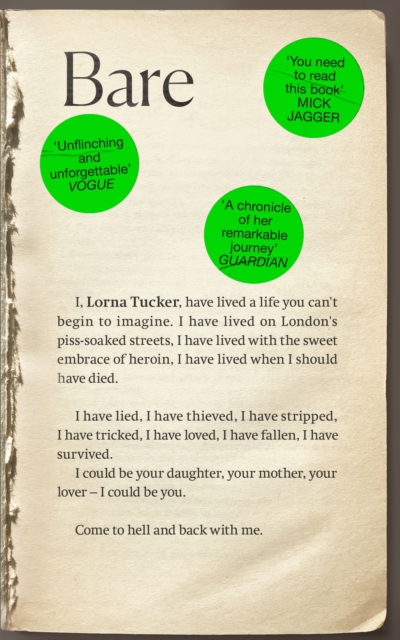 Image for BARE : 'You have to read this book' MICK JAGGER